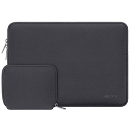 MOSISO Funda Protectora Compatible con MacBook Air/Pro,13-13.3 Pulgadas Portátil,Compatible con MacBook Pro 14 Pulgadas M3 M2 M1 Chip Pro Max 2024-2021,Neopreno Bolsa con Pequeño Caso, Gris Espacial