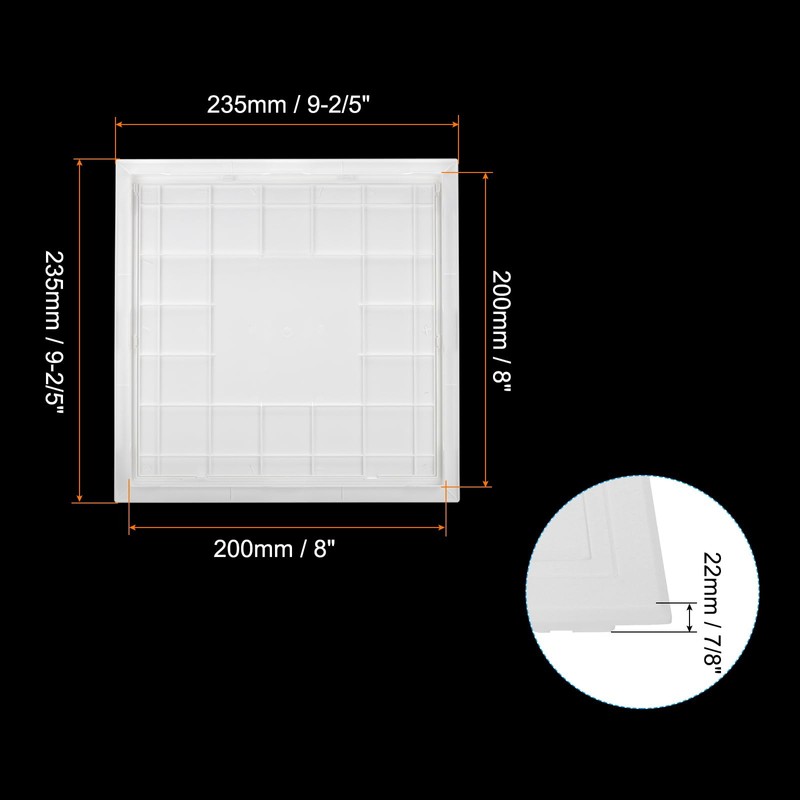 PATIKIL 8x8"(195x195mm) Removable Hinged Access Panel A BS Plumbing Access