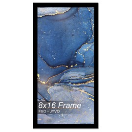 Fxojyvo 8x16 Picture Frame, Black Frame for 8 x 16 Inch Picture Poster Photo, Light Weight and High Transparent 8 by 16 Frame for Wall - 1 Pack/Black/8"x16"