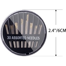 Hand Sewing Needles - 2Pack Assorted Needles for Sewing,Handle Sewing Needle Set - Embroidery Needles Suitable for Hand Sewing,Darning Needles with Plastic Box,Embroidery Needles Hand Sewing(60pcs)