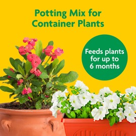 Miracle-Gro Potting Mix, For Container Plants, Flowers, Vegetables, Shrubs, Annuals, Perennials, Feeds up to 6 Months, 16 qt.