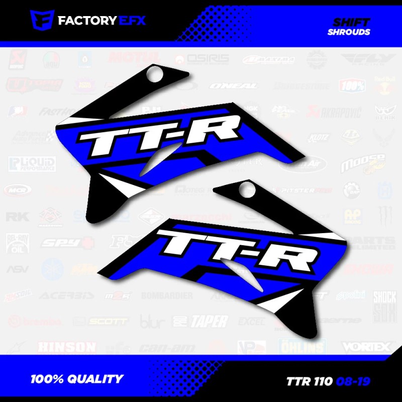 Factory EFX Black & Blue Shift Racing Graphics Kit fits