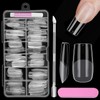 Venares Square Nail Tips Short 120 Pieces Full Cover Nail