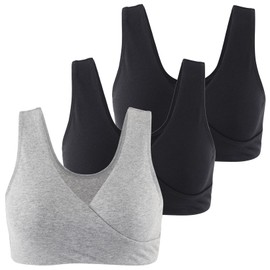 HIHOSSI Maternity Nursing Bras - Soft Cotton Sleep Bra for Pregnancy & Breastfeeding | Comfortable Wire-Free Design