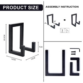 Vinyl Record Wall Mount, Vinyl Wall Mount, Metal Record Stand, Vinyl Record Decoration for the Wall, Record Stand for Vinyl Album, Photos, Books Display and Storage