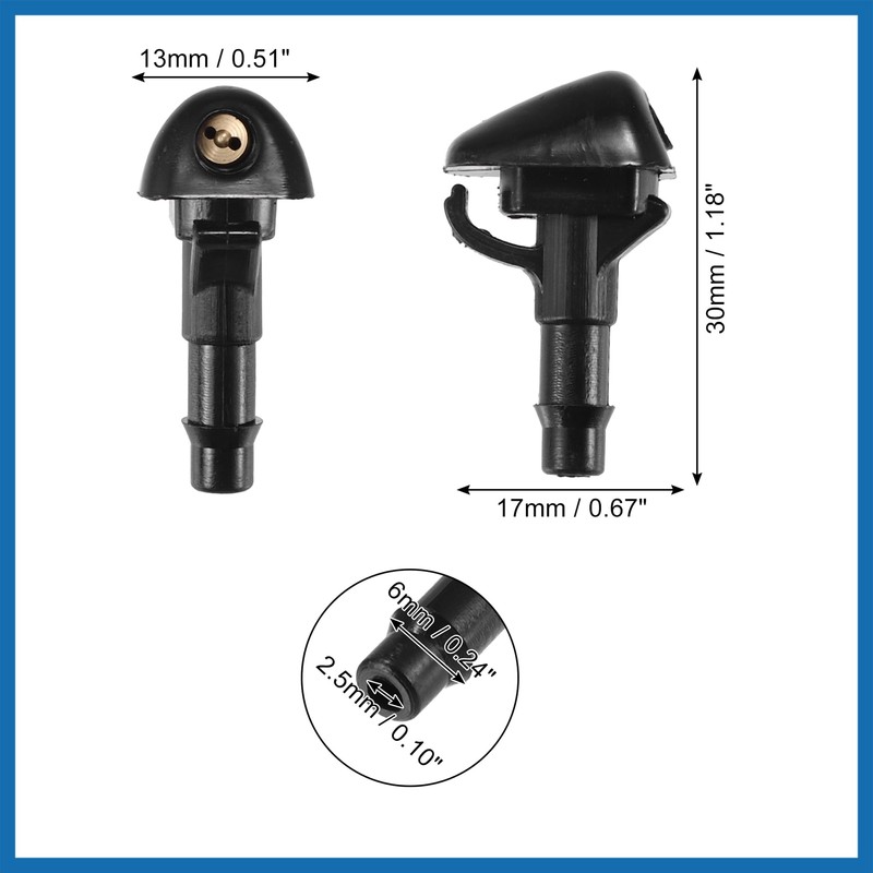 A ABSOPRO Windshield Wiper Washer Nozzle Spray Jet Fit for