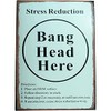 Something Different Wholesale Bang Head Sign (6/24), Metal, Multicolour, 25.5x35.5x0.1 cm