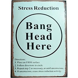 Something Different Wholesale Bang Head Sign (6/24), Metal, Multicolour, 25.5x35.5x0.1 cm