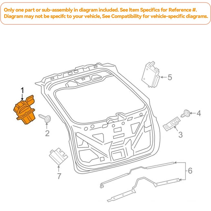 Unikpas Liftgate Door latch actuator assembly w/motor compatible for Ford