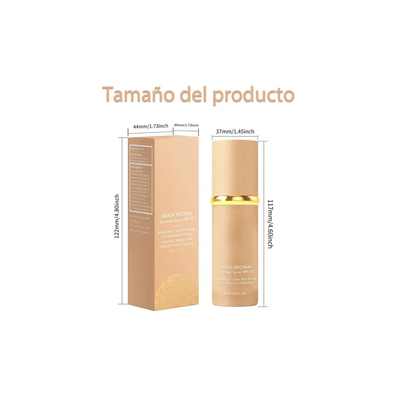 Bases Maquillaje 4 En 1 Spf50 Proteccion Solar Antiagua 30ml