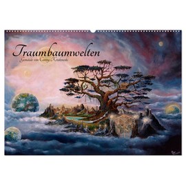 Dream Tree Worlds Painting by Conny Krakowski (Wall Calendar 2025 DIN A2 Landscape), CALVENDO Monthly Calendar