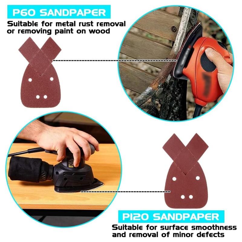 Black Decker Mouse Sanding Discs 40 Pack Palm Sander Sandpaper