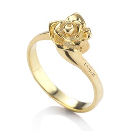 UNALOE SEDUCENTI EMOZIONI Unaloe® Women's Ring Joy Ring Gold 18 K Ring Platinum 14 K Ring Women's Silver Women's Ring Women's Rings Jewellery Women's Gift Woman Mother Girls (Gold, 14), Metal