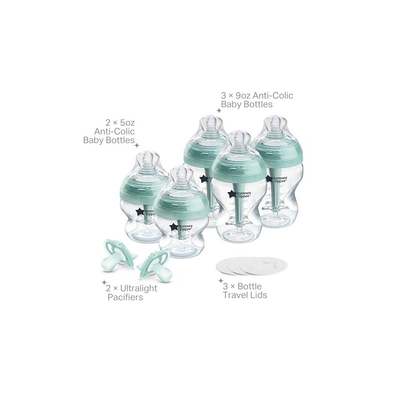 Tommee Tippee Set de Biberones y Chupones Advanced Anticólicos, 0m+