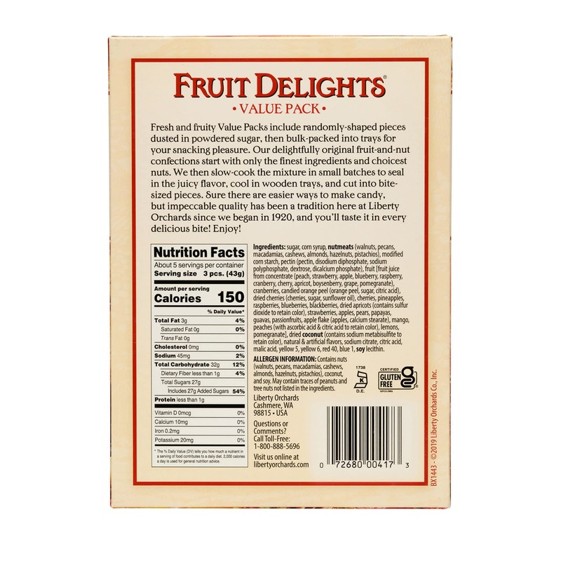 Liberty Orchards, Fruit Delights Value Pack - Assorted, Chewy Vegan