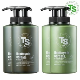 TS Houttuynia cordata shampoo 500g x 2 + treatment 500ml x 2 / TS 어성초 샴푸 500g 2개 + 트리트먼트 500ml 2개