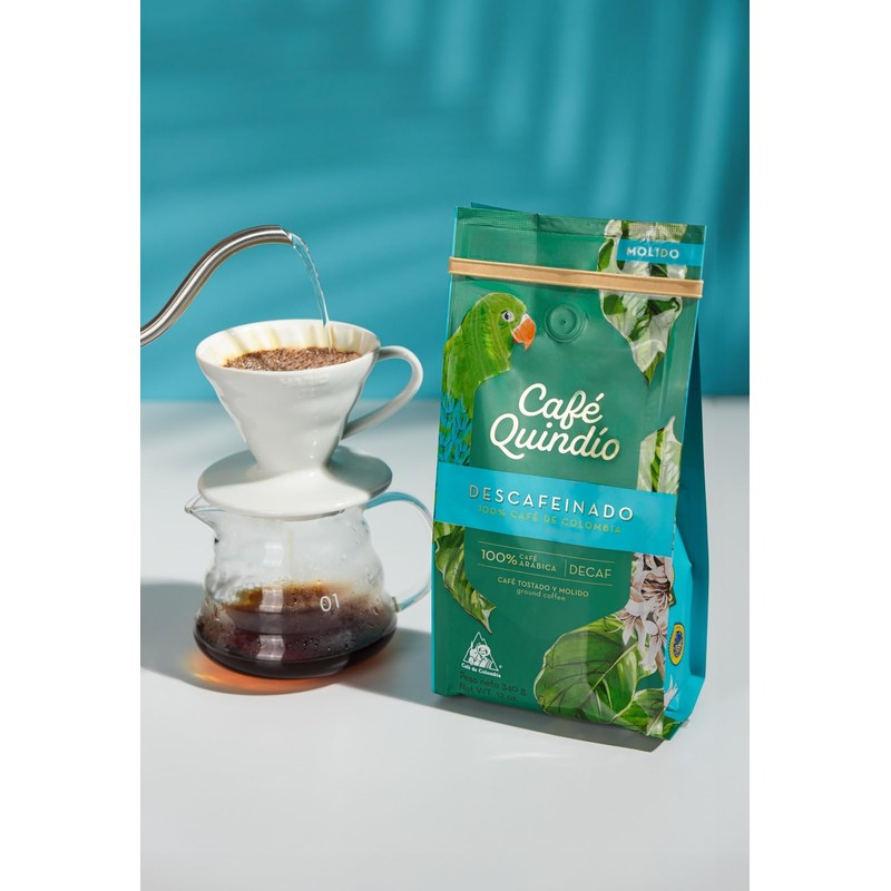 Cafe Quindio Decaf - Medium Roast 100% Colombian Excelso Ground
