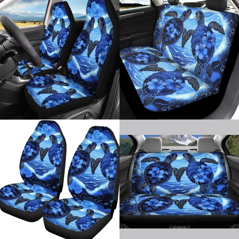 Cozeyat Heart Sea Turtle Car Seat Cover Sets for Women