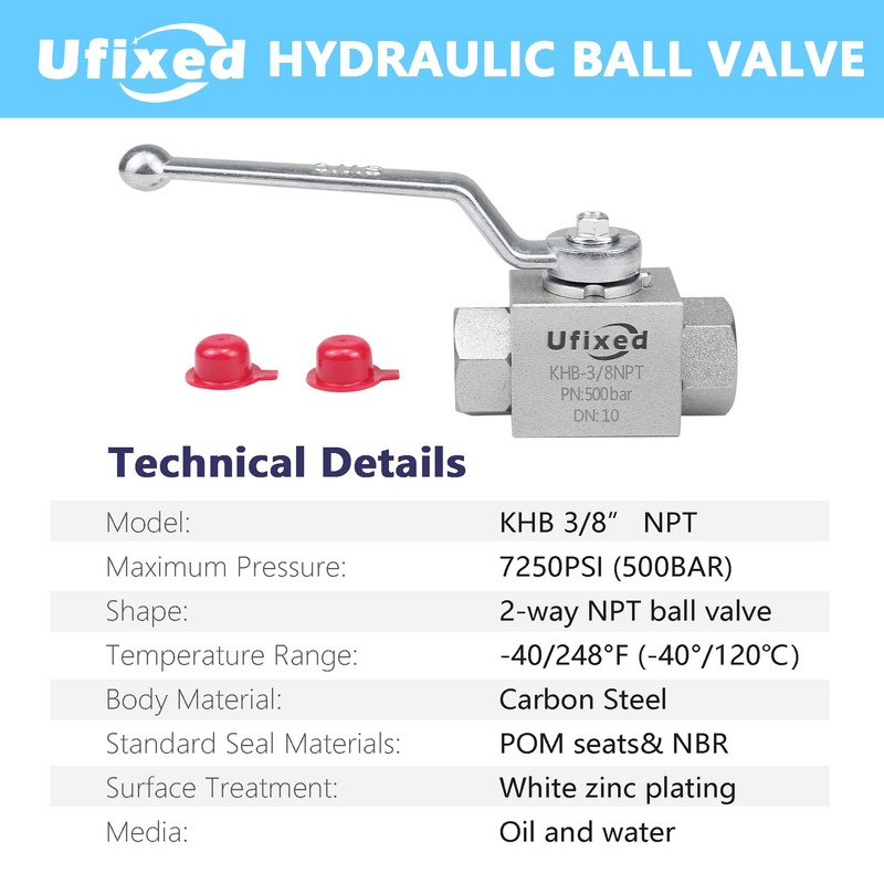 Ufixed 3/8" High Pressure Hydraulic Ball Valve Pressure Washer Ball