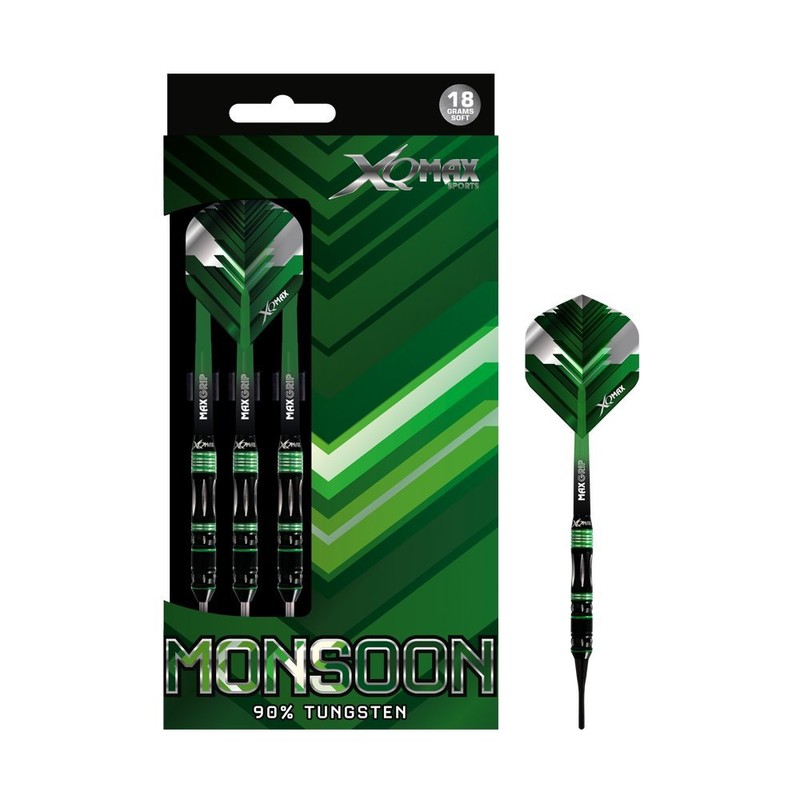 XQ Max Darts QD1103190 Monsoon Soft Tip Dartset - Green,