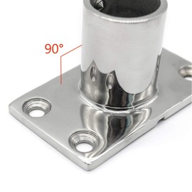 NRC&XRC Boat Hand Rail Fitting-90 Degree 1 inch Rectangular Base-Marine 316 Stainless Steel usd by Boats/Awning