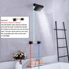 GUOYINDONG 2 Handle Shower Faucet Set, Matte Black Shower Faucet