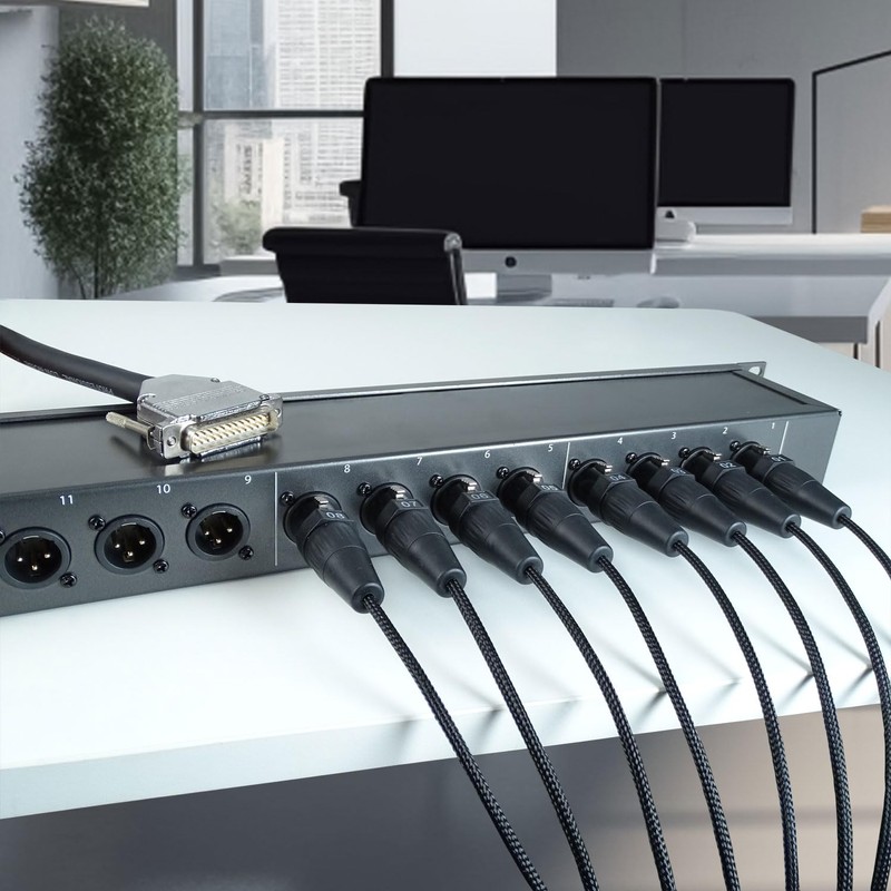 keepdrum SNA55-8 D-SUB Multicore Cable Snake Cable Breakout DB-25 to