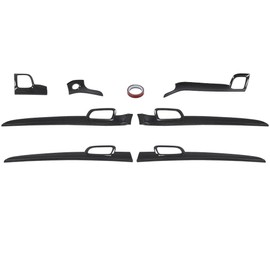 PIT66 Center Console Dashboard Panel Door Handle Trim Carbon Fiber Compatible with Jeep Grand Cherokee 2011-2021