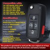 Aichiyu Flip Remote Key Fob Replacement for Volkswagen VW Jetta
