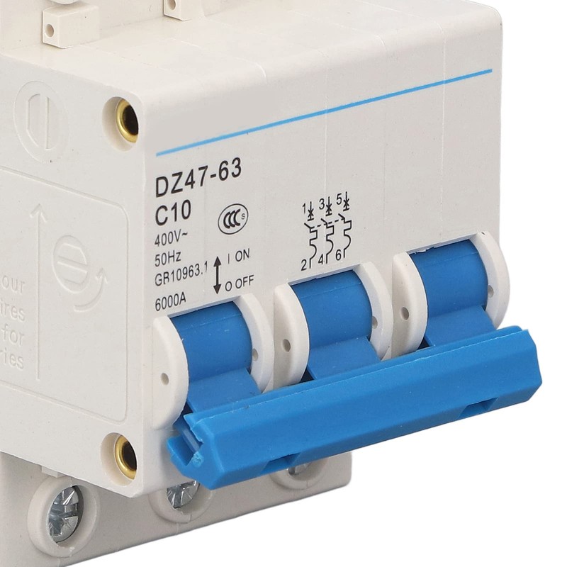 Miniature Circuit Breaker 3 Pole 10A Amp Isolator DIN Rail