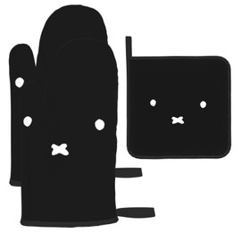 Miffy Heat Resistant Potholder Oven Mitt Pot Holder Heat Resistant Mittens Stylish Cute Oven Mitt Burn-Resistant Anti-Slip Kitchen Mittens Can be Used with Left and Right Hands, Heat Resistant Gloves,