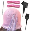 Pre Punched Holes Silicone Highlighting cap Hair Color kit Professional