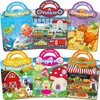 Kalysky 6 Pack Reusable Jelly Sticker Books for Toddlers 2-6