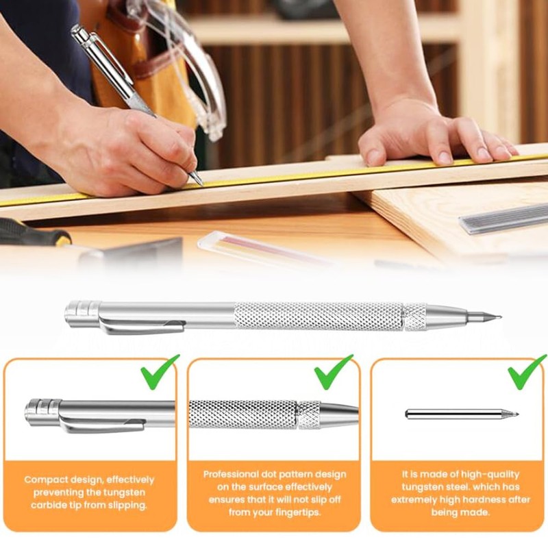 Eyech 2Pcs Scriber Marking Tools,Tungsten Carbide Tip Scriber with Magnet