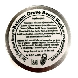 Balsam Grove Beard & Mustache Wash Bar – Natural Solid Shampoo for Men | Travel (1.75 oz)