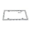 3D Curly Wave Pattern License Plate Frame Chrome Twist with