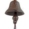 Vintage Small Bird Dinner Bell with Vines Cast Iron Antique