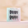 Sun&Beam Nails Handmade Nail Tips, Medium, Long, Almond, Solid, Black,