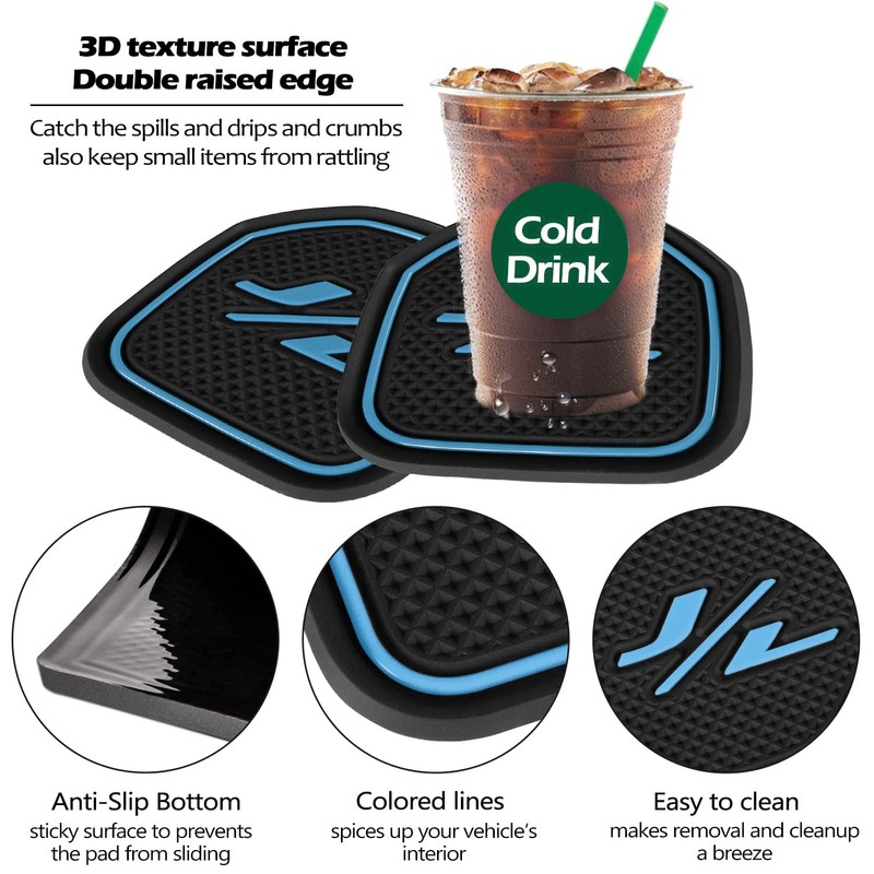 LAIKOU 4PCs Anti dust Mat Inserts Coaster fit for Jeep