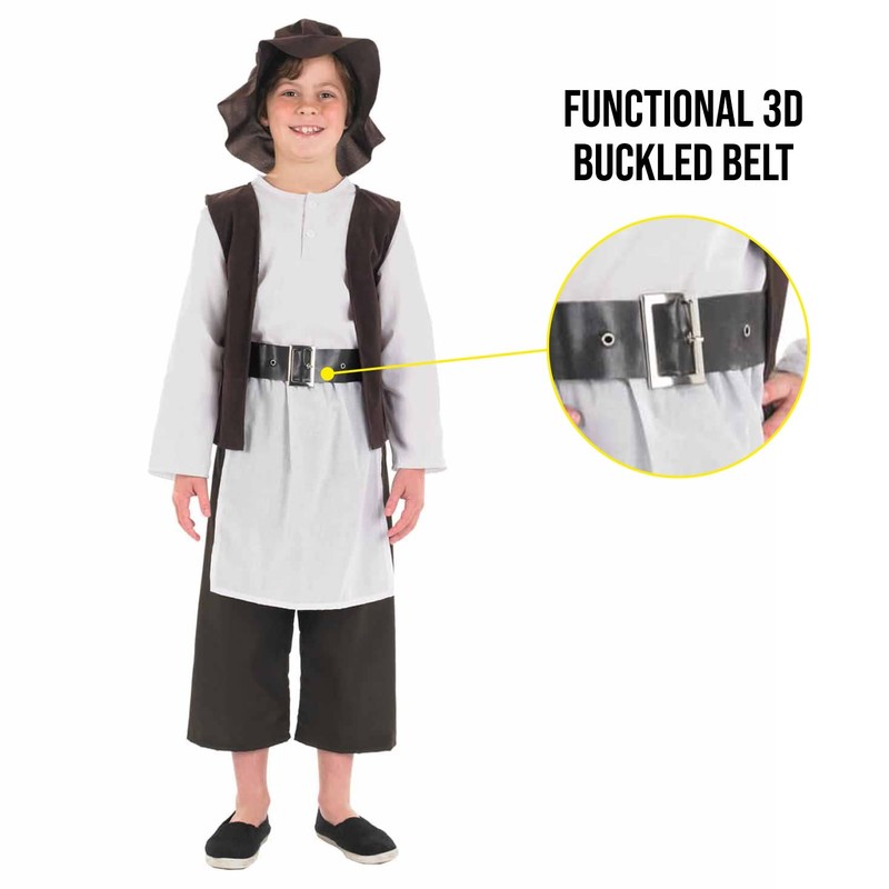 Fun Shack Child Tudor Poor Boy Costume - AGE 10
