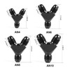 BOLUOYI Y Block Flare Fitting Adapter, AC Black Aluminum Alloy