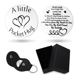 Yiflin Unique Gifts for Women,Men,Friend,Family - Birthday, Christmas, Valentine's Day Gifts - Pocket Hug Token with Keychain