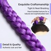 Purple Braided Ponytail Hair Extension, 26-Inch