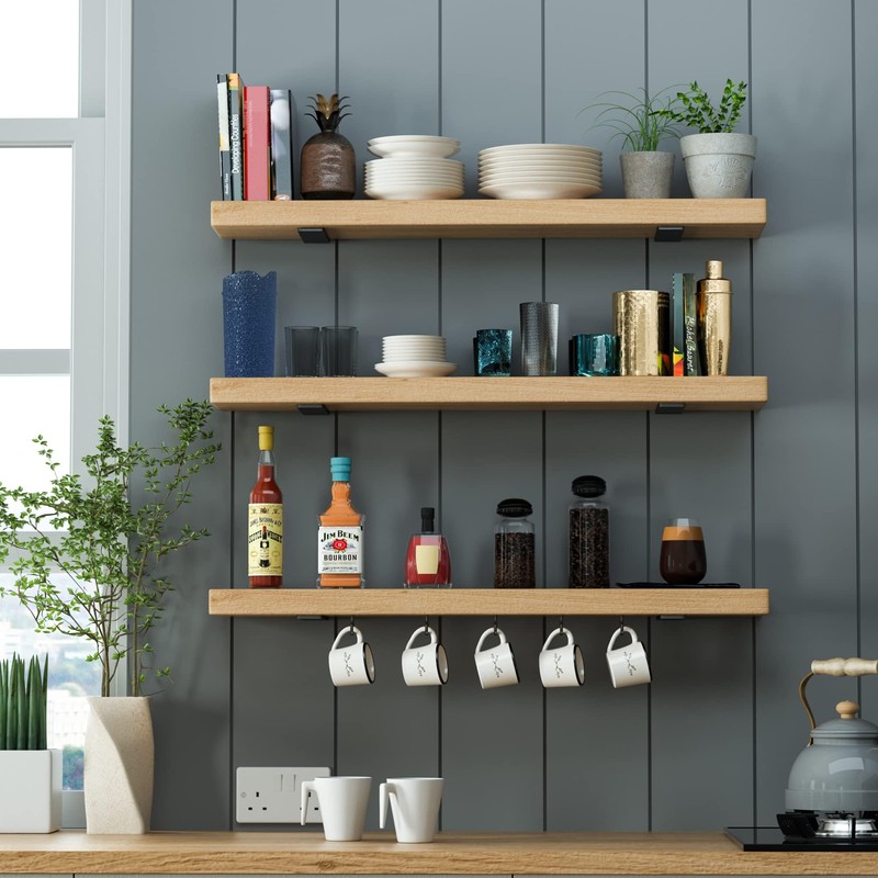 4 Pack Floating Shelf Bracket 4 Inch, Heavy Duty Hidden