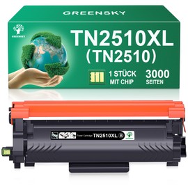 GREENSKY TN2510 TN2510XL Toner TN 2510XL TN-2510 XL Compatible with Brother HL-L2400DWE HL-L2400DW HL-L2445DW DCP-L2627DWE MFC-L2800DW DCP-L2660DW DCP-L2665DW MFC-L2827DWE XL XL MFC-L2 860DWE (1 Black