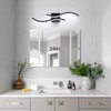 Vloitgol Black Bathroom Vanity Light Fixture, 26W 5CCT Dimmable Modern