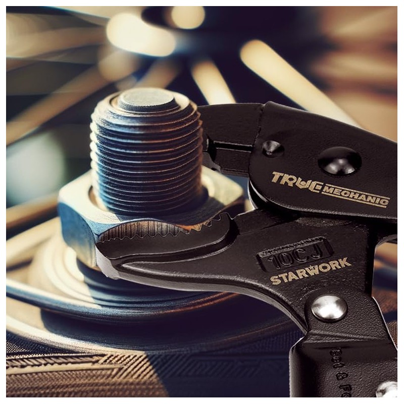 STARWORK TRUE MECHANIC™ Automatic Curved Jaw Locking Pliers 10-inch