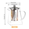 Tomotato Glass Teapot with Removable Stainless Steel Infuser, Heat-Resistant Clear