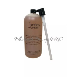 Philosophy Honey and Cream Shampoo, Shower Gel & Bubble Bath w/Pump 64 Oz *New