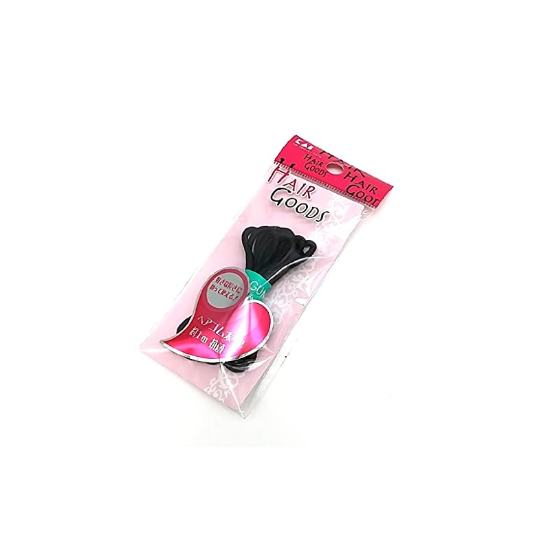 Kai HA3018H/G Hair Rubber Thick, Black, Approx. 3.3 ft (1